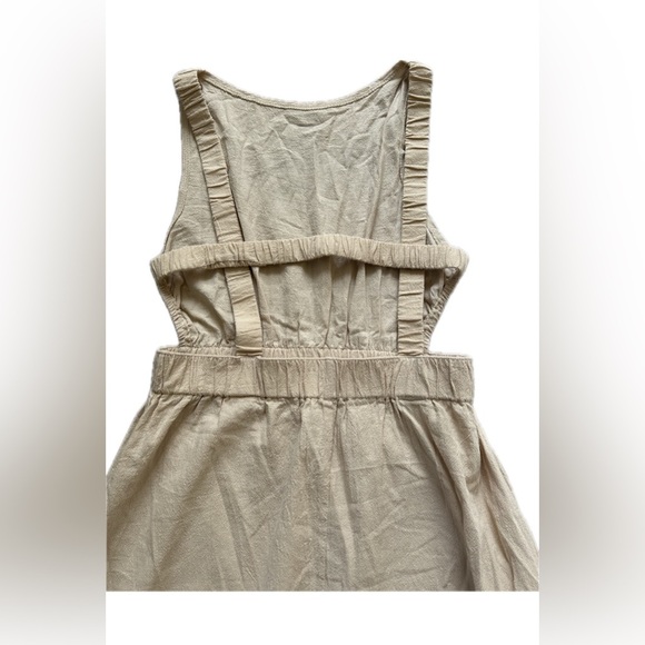 Open Back Beige Midi Dress Size M - Picture 4 of 8